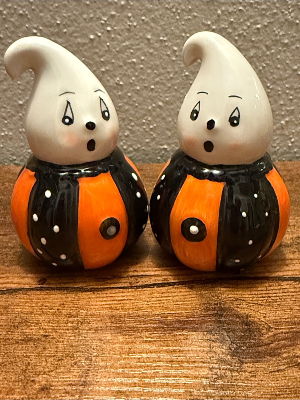 Johanna Parker Halloween Ghost Salt and Pepper Shakers Set of 2